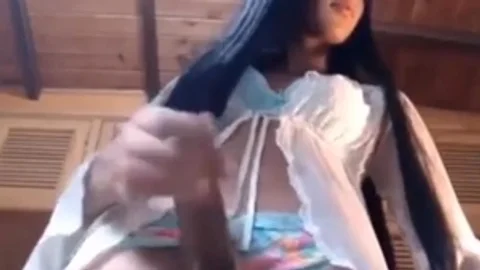 Beautiful Tranny Latina Strokes Her Shecock