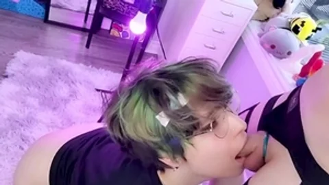Horny Femboy Sucks A Flacid Piece Of Meat