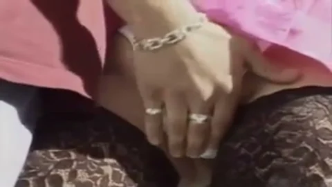 Pretty Lingeried TS Milf Plays With A Stud