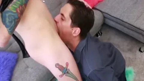 Redhead Chelsea Marie Destroys Stud With Shemale Cock