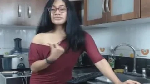 Nerdy Shemale Flashing Big Cock And Ass