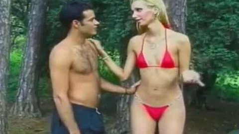 Cute Young Fair-haired Tranny Giselle Davila With Perky Tits Loves To Get Ass Fucked In The Wood