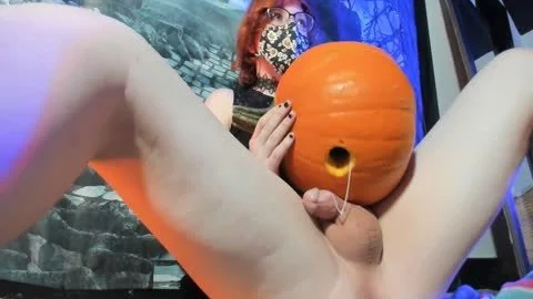 Worst Halloween Special Ever: Trans Girl Fucks A Pumpkin
