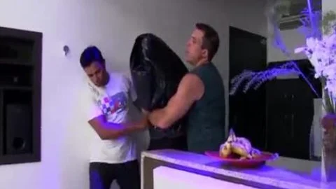 A Couple Of Thugs Have Anal Sex With A Brunette Transsexual