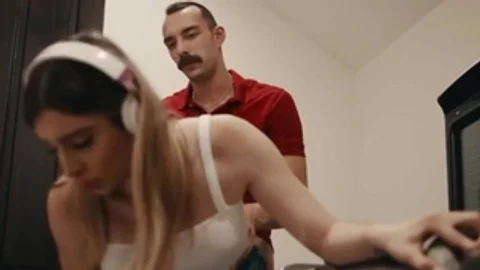 Curvy Trans Maid Gets Her Ass Rammed By Her Horny Boss
