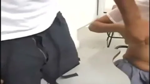 TS Student Pleasuring 2 Cocks
