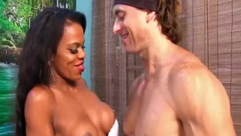 Ebony Tgirl Lavinia Magalhaes And A Whate Guy Fuck Each Other Up The Ass