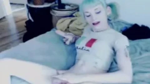 Punk TS Toying With Ass