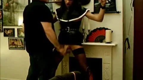 Kinky T Girl Rubber Nun Drinks Her Own Spunk