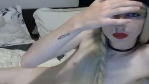 Emo Teen Shemale Hot Hard Dick Jerking