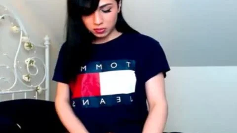 Cutie Tgirl Plays Hairy Dick