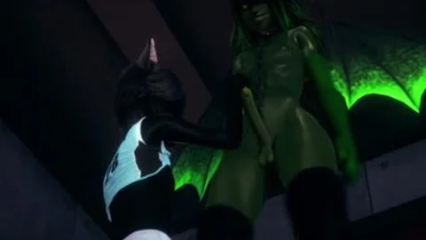 Furry Yaoi 3D - Black Cat Blowjob To Dragon