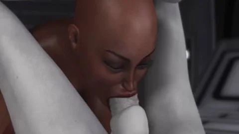 3d Alien Dickgirl Fucks A Hot Ebony Slave In Space Station