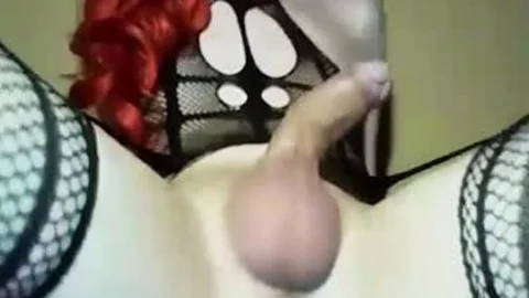 Redhead Shemale Gives Us A Sexy Solo Masturbation