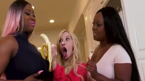 Kenzie Reeves, Jayden Starr & Victoria Cakes Interracial Lesbian Sex