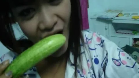 Using A Cucumber To Masturbate Then Eating It