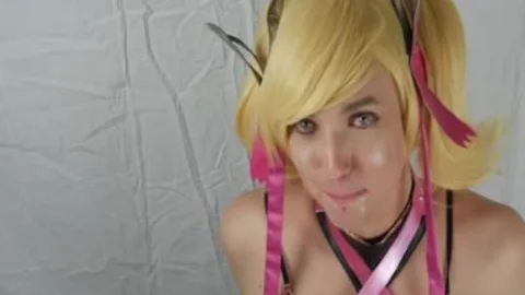 Pink Mercy Trap In Chastity Doing Deepthroath And Anal Play