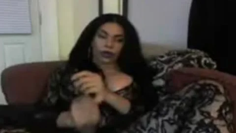 Sasha Strokes Huge Cock